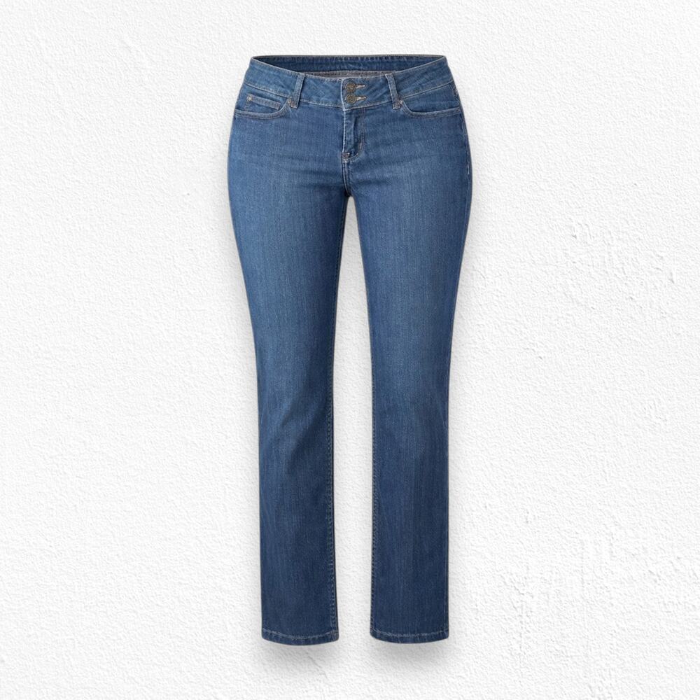 Y2K Hudson Medium Wash Low Rise Straight Leg Cropped Jeans Size 29 Made USA
